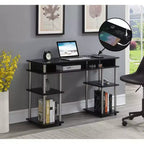 Scrivania per Studenti Designs2Go Senza Attrezzi con Stazione di Ricarica e Ripiani - Breighton Home