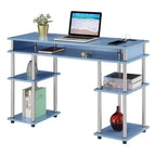Scrivania per Studenti Designs2Go Senza Attrezzi con Stazione di Ricarica e Ripiani - Breighton Home