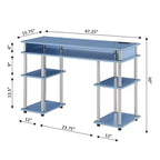 Scrivania per Studenti Designs2Go Senza Attrezzi con Stazione di Ricarica e Ripiani - Breighton Home