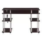 Scrivania per Studenti Designs2Go Senza Attrezzi con Stazione di Ricarica e Ripiani - Breighton Home