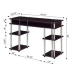 Scrivania per Studenti Designs2Go Senza Attrezzi con Stazione di Ricarica e Ripiani - Breighton Home