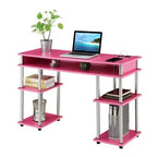Scrivania per Studenti Designs2Go Senza Attrezzi con Stazione di Ricarica e Ripiani - Breighton Home