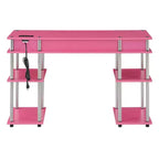 Scrivania per Studenti Designs2Go Senza Attrezzi con Stazione di Ricarica e Ripiani - Breighton Home