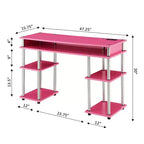 Scrivania per Studenti Designs2Go Senza Attrezzi con Stazione di Ricarica e Ripiani - Breighton Home