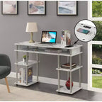 Scrivania per Studenti Designs2Go Senza Attrezzi con Stazione di Ricarica e Ripiani - Breighton Home