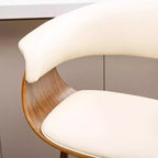 Set di 2 sgabelli da bar girevoli in noce curvato, stile Mid-century Modern - Glitzhome