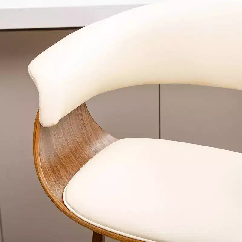 Set di 2 sgabelli da bar girevoli in noce curvato, stile Mid-century Modern - Glitzhome