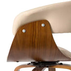 Set di 2 sgabelli da bar girevoli in noce curvato, stile Mid-century Modern - Glitzhome