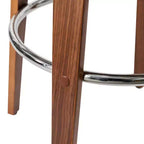 Set di 2 sgabelli da bar girevoli in noce curvato, stile Mid-century Modern - Glitzhome