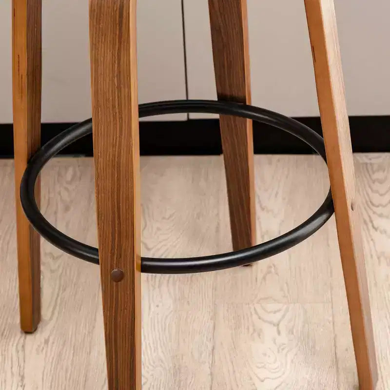 Set di 2 sgabelli da bar girevoli in noce curvato, stile Mid-century Modern - Glitzhome