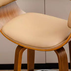 Set di 2 sgabelli da bar girevoli in noce curvato, stile Mid-century Modern - Glitzhome