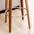Set di 2 sgabelli da bar girevoli in noce curvato, stile Mid-century Modern - Glitzhome