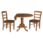 42 Albion Drop Leaf Dining Table with 4 Madrid Ladderback Chairs - International Concepts
