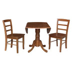 42 Albion Drop Leaf Dining Table with 4 Madrid Ladderback Chairs - International Concepts