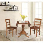 42 Albion Drop Leaf Dining Table with 4 Madrid Ladderback Chairs - International Concepts