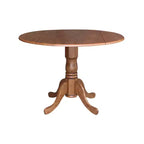 42 Albion Drop Leaf Dining Table with 4 Madrid Ladderback Chairs - International Concepts