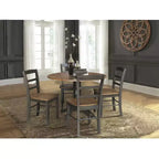 42 Albion Drop Leaf Dining Table with 4 Madrid Ladderback Chairs - International Concepts
