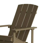 Flash Furniture Set of 2 Charlestown All-Weather Poly Resin Wood Adirondack Chairs