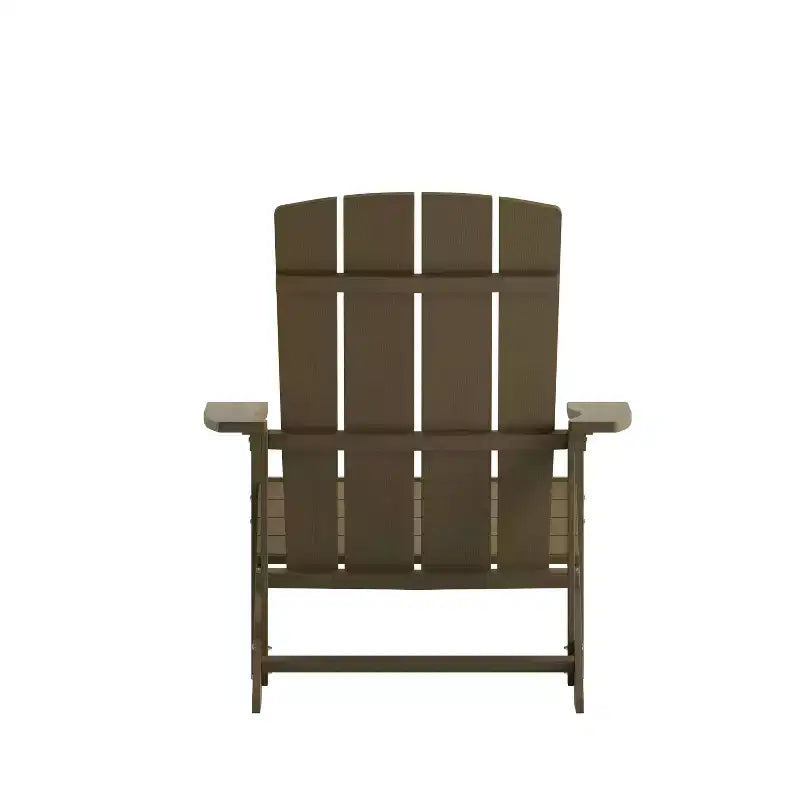 Flash Furniture Set of 2 Charlestown All-Weather Poly Resin Wood Adirondack Chairs