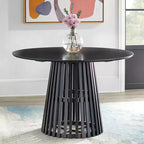 Tavolo da pranzo rotondo con base a piedistallo Lifestorey Pavia Mid Century Modern