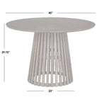 Tavolo da pranzo rotondo con base a piedistallo Lifestorey Pavia Mid Century Modern