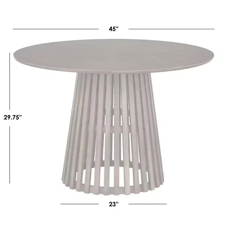 Tavolo da pranzo rotondo con base a piedistallo Lifestorey Pavia Mid Century Modern