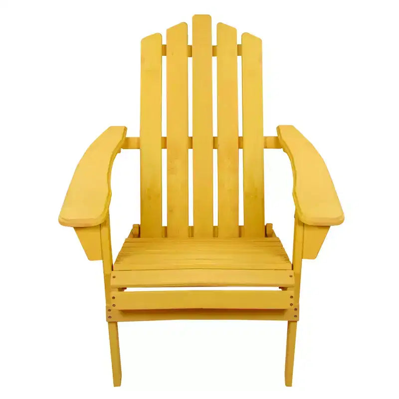Northlight 36 Yellow Classic Folding Wooden Adirondack Chair