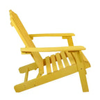 Northlight 36 Yellow Classic Folding Wooden Adirondack Chair