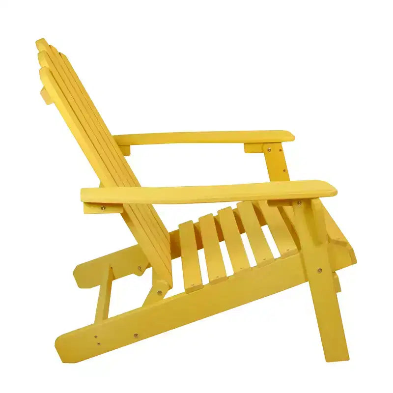 Northlight 36 Yellow Classic Folding Wooden Adirondack Chair