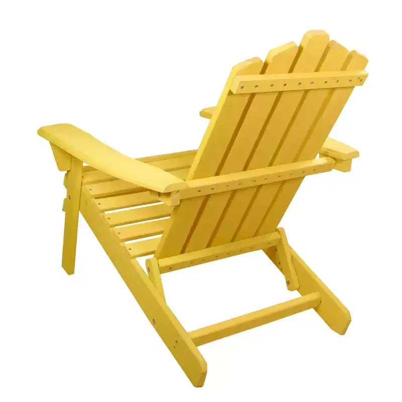 Northlight 36 Yellow Classic Folding Wooden Adirondack Chair