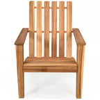Costway 2PCS Patio Acacia Wood Adirondack Chair Lounge Armchair sturdy Outdoor Garden