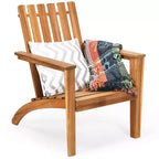 Costway 2PCS Patio Acacia Wood Adirondack Chair Lounge Armchair sturdy Outdoor Garden