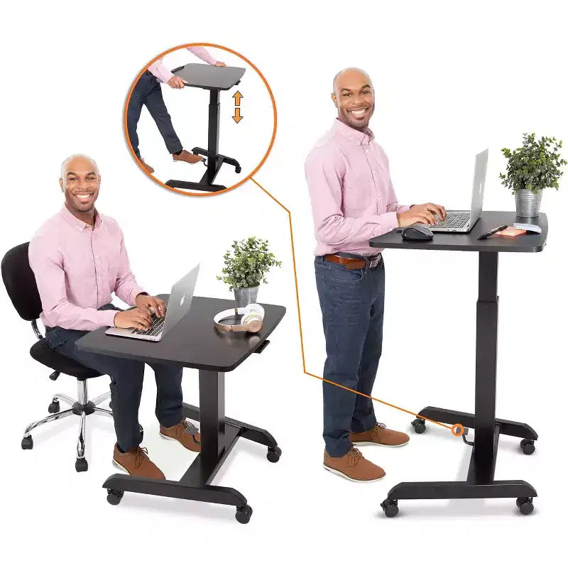 Leggio Mobile Inclinabile Cruizer 360 con Regolazione Pneumatica dell'Altezza Nero Stand Steady