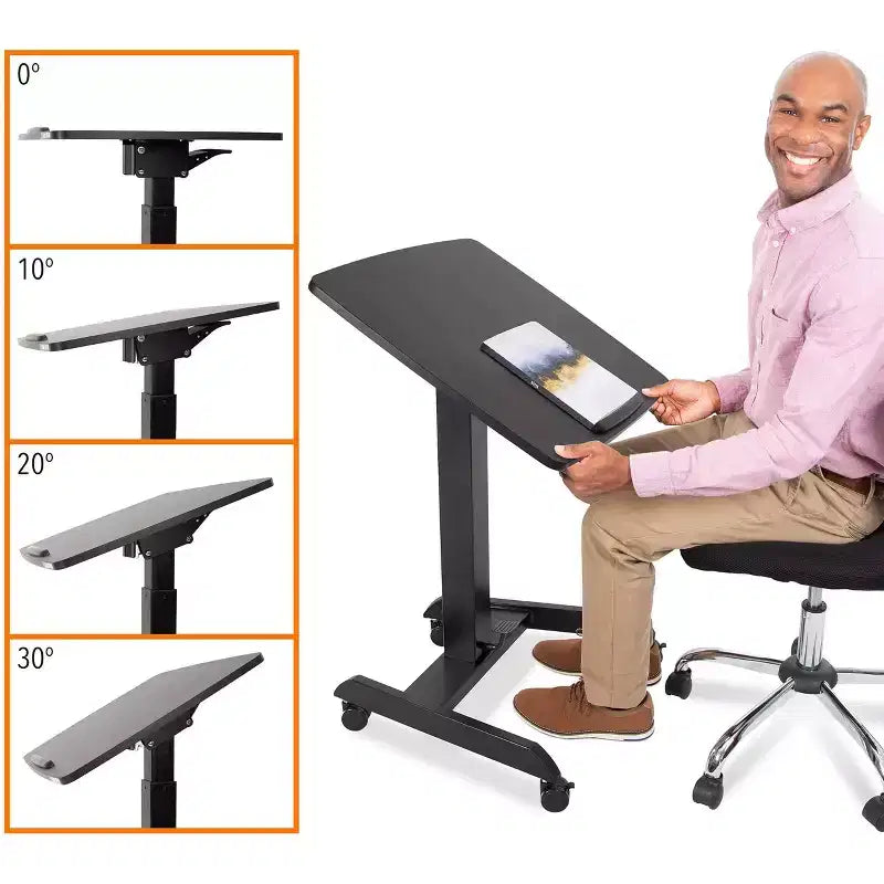 Leggio Mobile Inclinabile Cruizer 360 con Regolazione Pneumatica dell'Altezza Nero Stand Steady