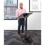Leggio Mobile Inclinabile Cruizer 360 con Regolazione Pneumatica dell'Altezza Nero Stand Steady