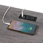 Designs2Go Trestle Desk with Charging Station and Shelves - Breighton Home