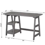 Designs2Go Trestle Desk with Charging Station and Shelves - Breighton Home