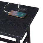 Designs2Go Trestle Desk with Charging Station and Shelves - Breighton Home