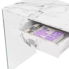 42 SoHo Glass Desk with Charging Station - Breighton Home