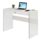 42 SoHo Glass Desk with Charging Station - Breighton Home