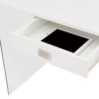 42 SoHo Glass Desk with Charging Station - Breighton Home