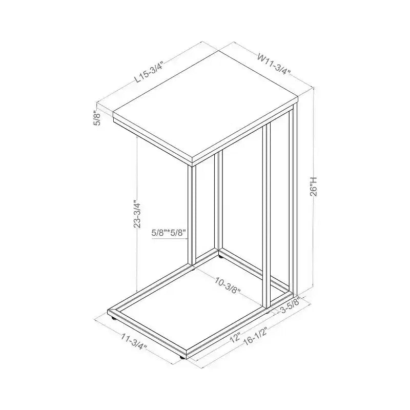 24/7 Shop At Home Embo Steel Side Table