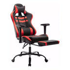 24/7 Negozio A Casa Finn Racing Sedia Gaming Regolabile con Cuscino e Supporto per le Gambe
