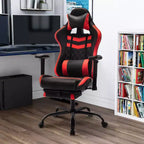 24/7 Negozio A Casa Finn Racing Sedia Gaming Regolabile con Cuscino e Supporto per le Gambe