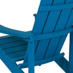 Merrick Lane Set of 2 Adirondack Patio Chairs With Vertical Lattice Back And Weather Resistant Frame
