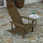 Merrick Lane Set of 2 Adirondack Patio Chairs With Vertical Lattice Back And Weather Resistant Frame