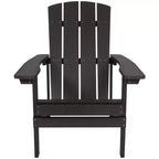 Merrick Lane Set of 2 Adirondack Patio Chairs With Vertical Lattice Back And Weather Resistant Frame