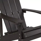 Merrick Lane Set of 2 Adirondack Patio Chairs With Vertical Lattice Back And Weather Resistant Frame