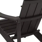 Merrick Lane Set of 2 Adirondack Patio Chairs With Vertical Lattice Back And Weather Resistant Frame