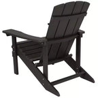 Merrick Lane Set of 2 Adirondack Patio Chairs With Vertical Lattice Back And Weather Resistant Frame